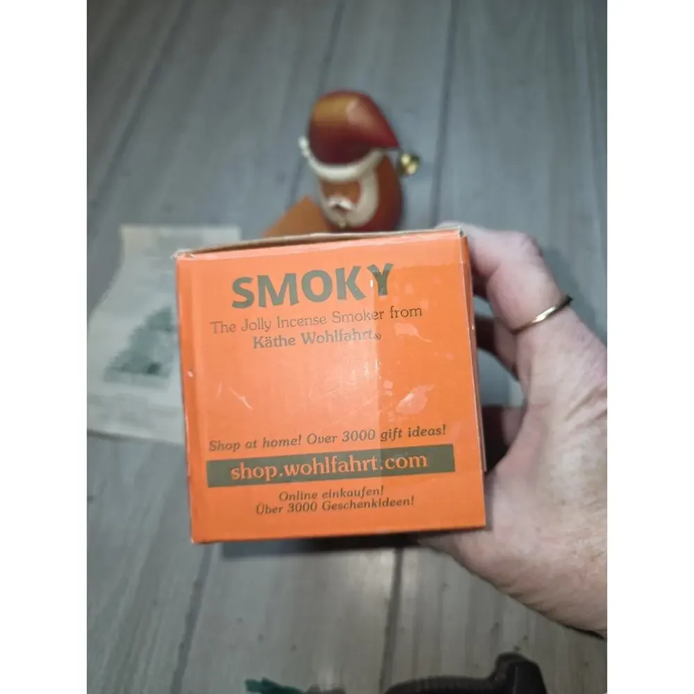 Kathe Wohlfahrt Duftl Mannchen SMOKY SANTA Incense Smoker German NWT